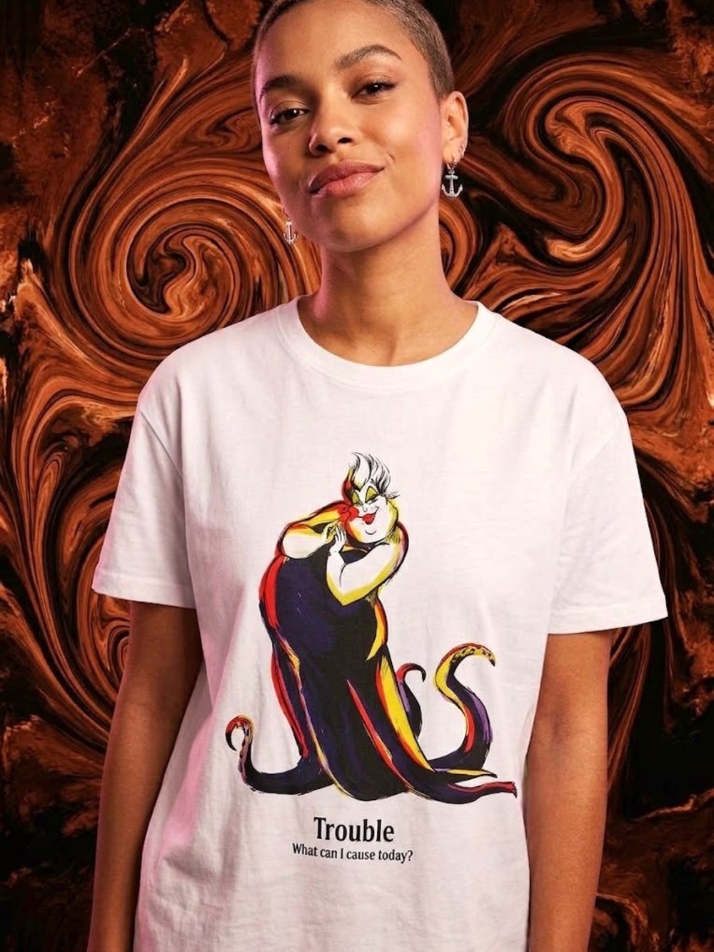 Zara Disney Villains Ursula Graphic Tee NWT White Small Trouble Shirt